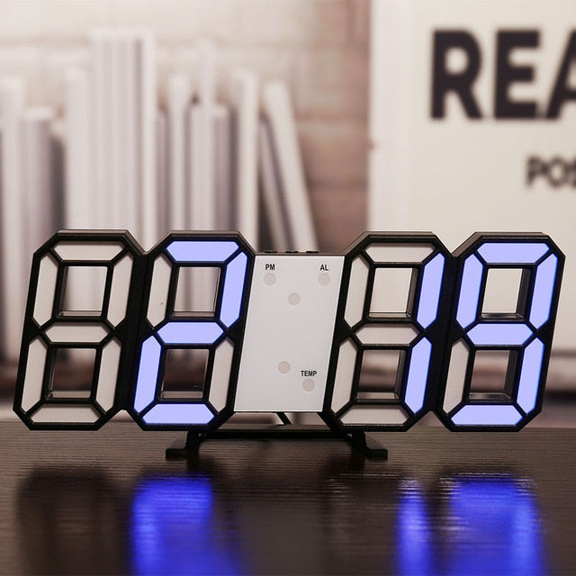 LED Digital Wall Clock - CozyWhims Blue-light