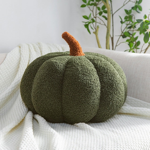 Stuffed Pumpkin Pillow Toy - CozyWhims Green-Pumpkin-About-20-cm