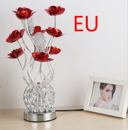 Stylish and simple modern dining table and bedside lamp - CozyWhims Red-silver-EU