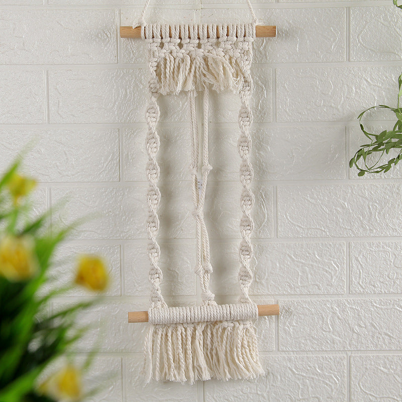 Woven Tapestry, Cotton Rope, Wall Hanging And Dried Flower Decoration - CozyWhims 