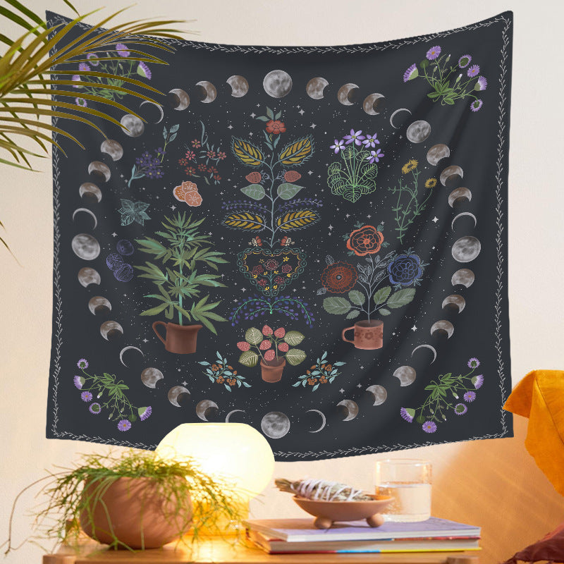 Moon Phase Tapestry Tarot Tapestry Ins Tapestry - CozyWhims 180.230-Sanding