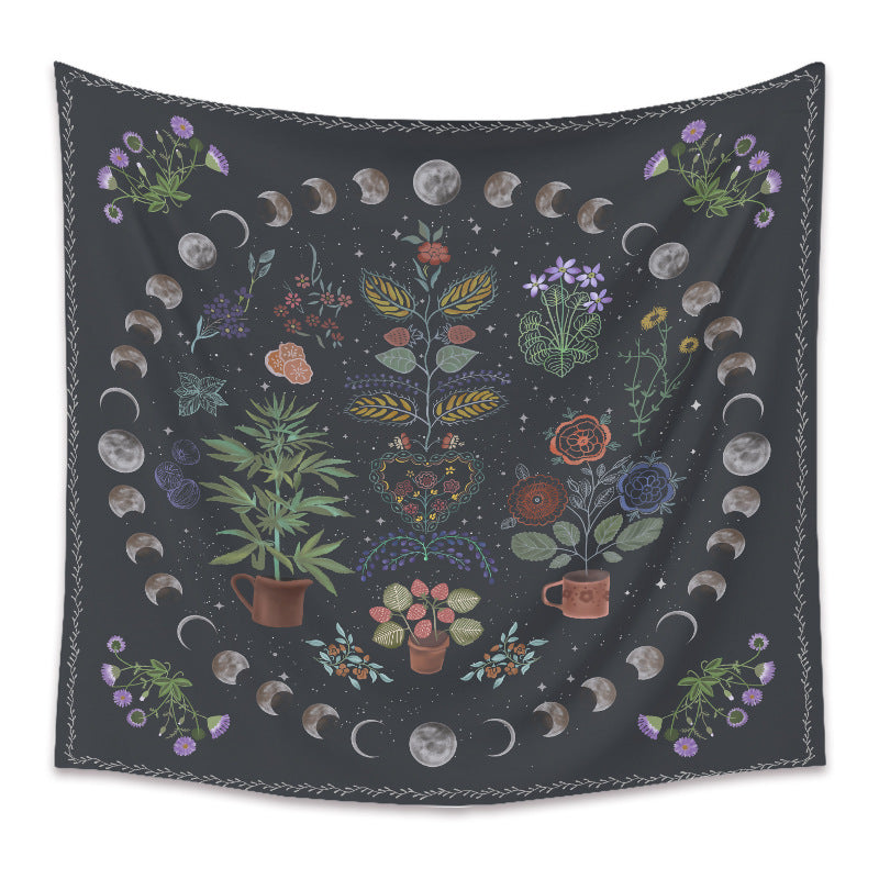 Moon Phase Tapestry Tarot Tapestry Ins Tapestry - CozyWhims 