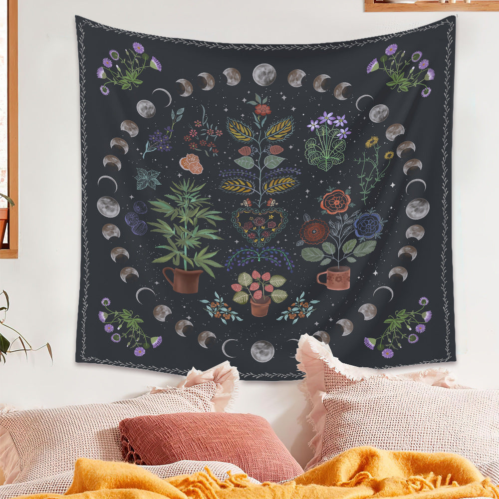 Moon Phase Tapestry Tarot Tapestry Ins Tapestry - CozyWhims 