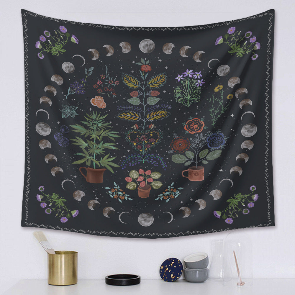 Moon Phase Tapestry Tarot Tapestry Ins Tapestry - CozyWhims 