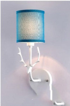 Modern Antler Glow Wall Lamp - CozyWhims White-Antler-Blue-Lamp-Shade-No-light-source-9W