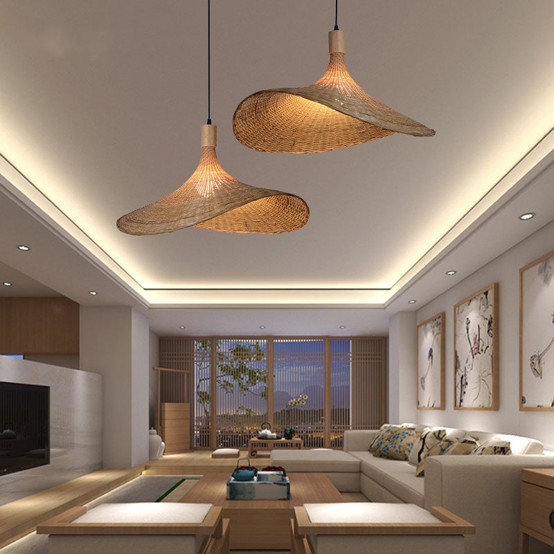 Zen Bamboo Glow Chandelier - CozyWhims 