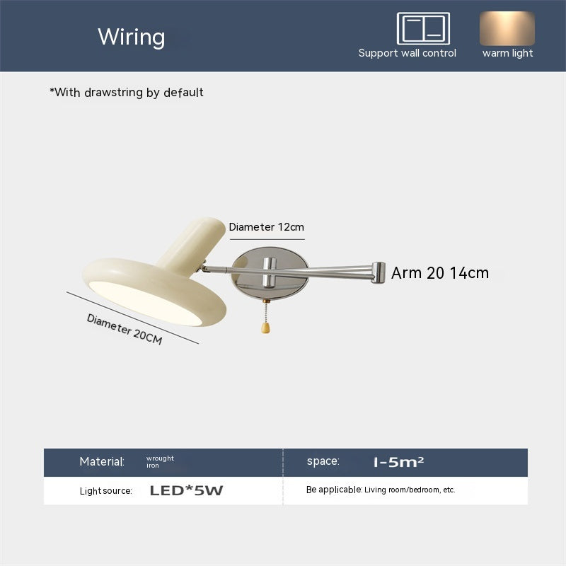 Retractable Study Reading Lamp Wall Lamp - CozyWhims 