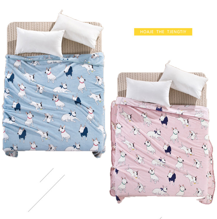 Summer Cool Flannel Blanket   Cartoon Warm Mattress Blanket Air Conditioning Blanket Nap Blanket Was