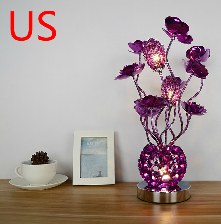 Stylish and simple modern dining table and bedside lamp - CozyWhims Purple-US