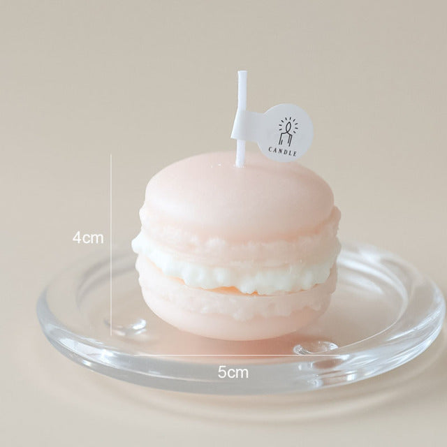 Macaroon Scented Candle - CozyWhims Light-Pink