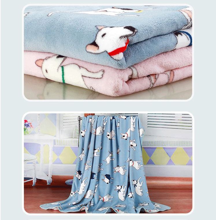 Summer Cool Flannel Blanket   Cartoon Warm Mattress Blanket Air Conditioning Blanket Nap Blanket Was