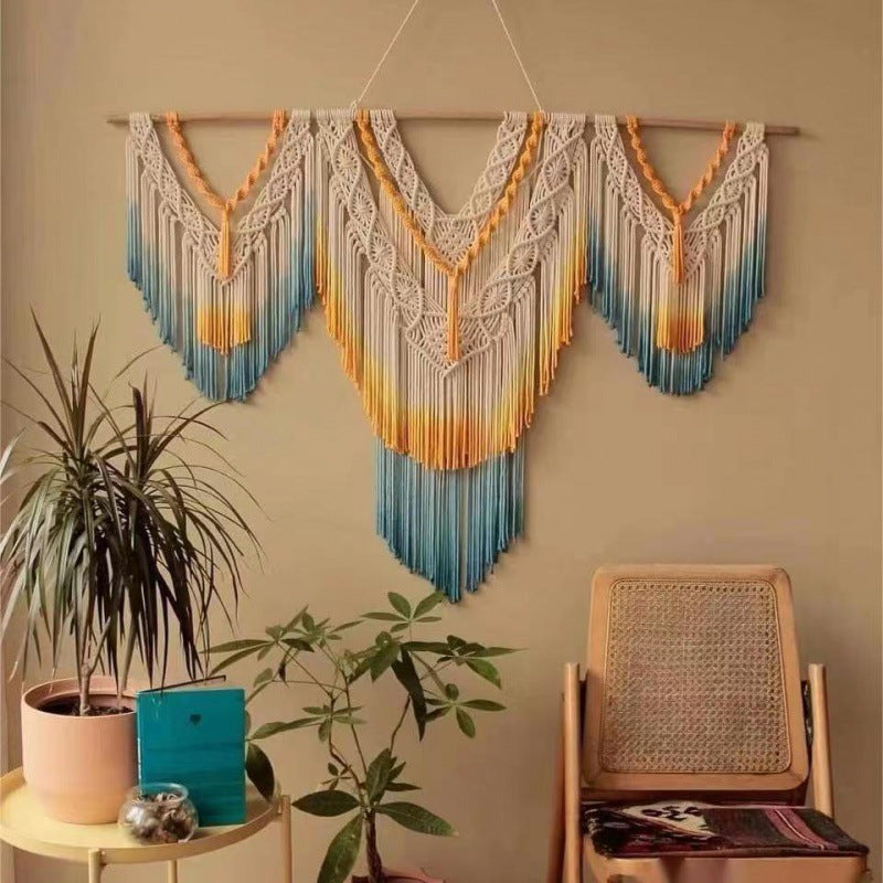 Tapestry Woven Large Handmade Wall Pendant Indoor Bedroom - CozyWhims Qingluan