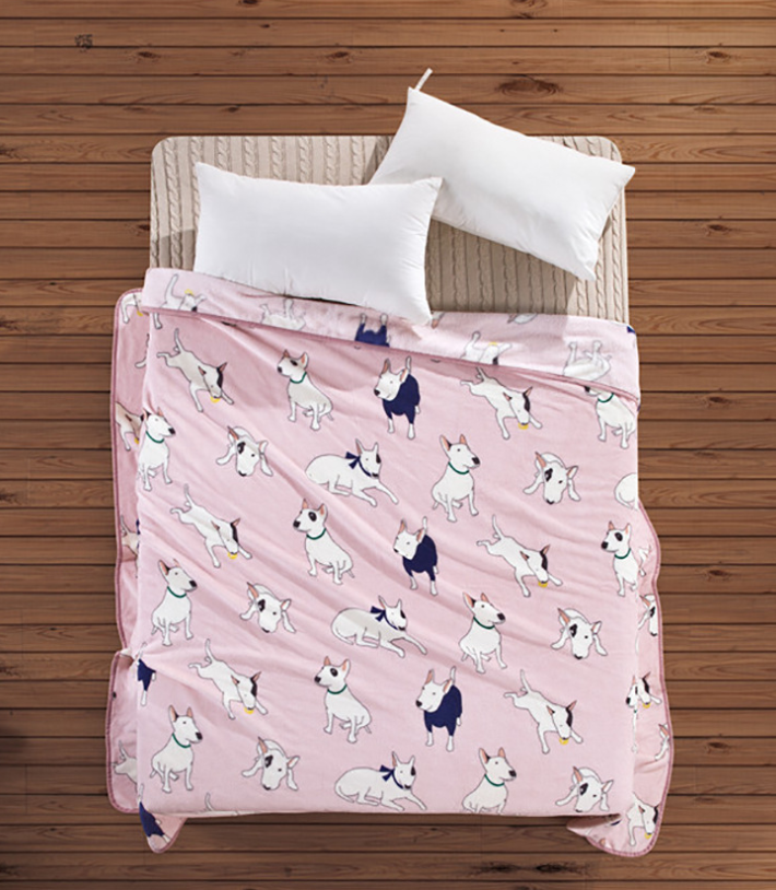 Summer Cool Flannel Blanket   Cartoon Warm Mattress Blanket Air Conditioning Blanket Nap Blanket Was