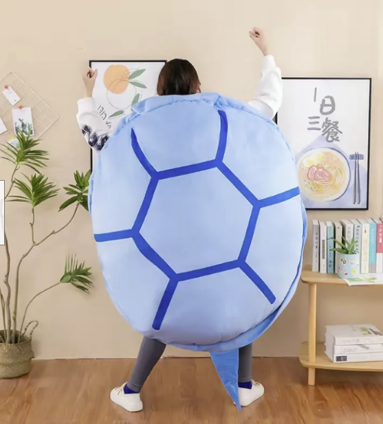 Wearable Turtle Shell Pillow - CozyWhims Blue-Mega-Size-100cm