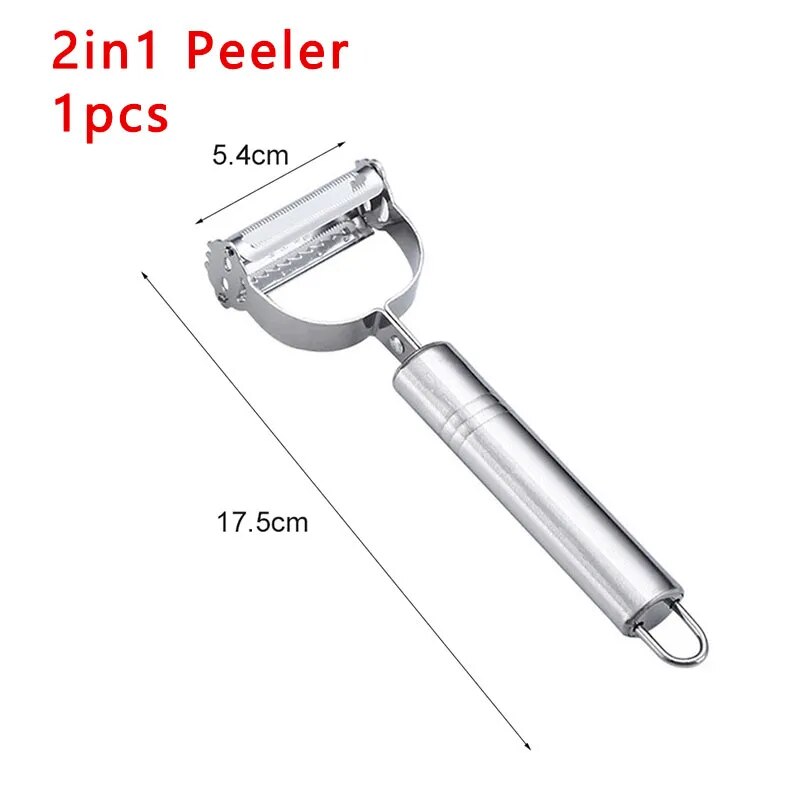 Stainless Steel Kitchen Vegetable Peeler - CozyWhims 2-in-1-1pcs