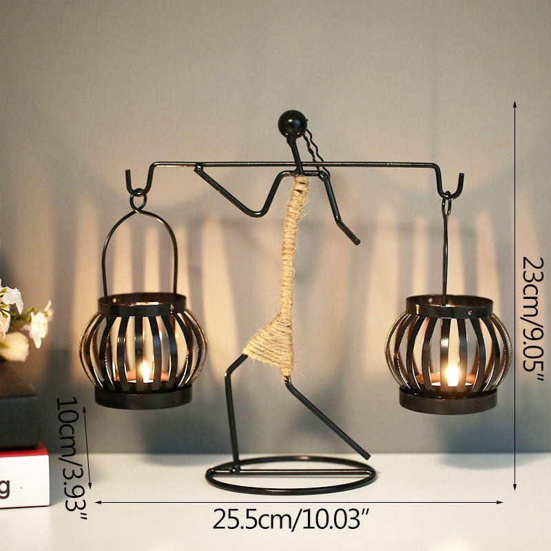 Nordic Metal Candlestick - CozyWhims D