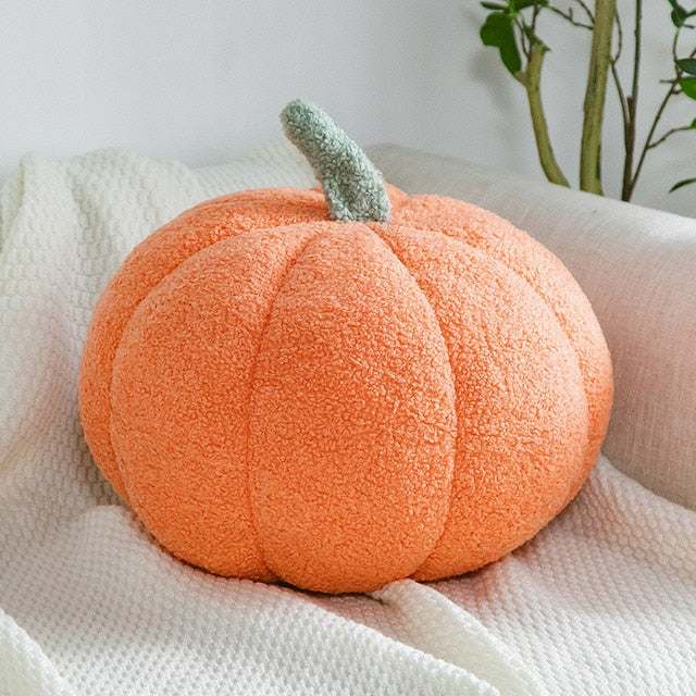 Stuffed Pumpkin Pillow Toy - CozyWhims Orange-Pumpkin-About-20-cm