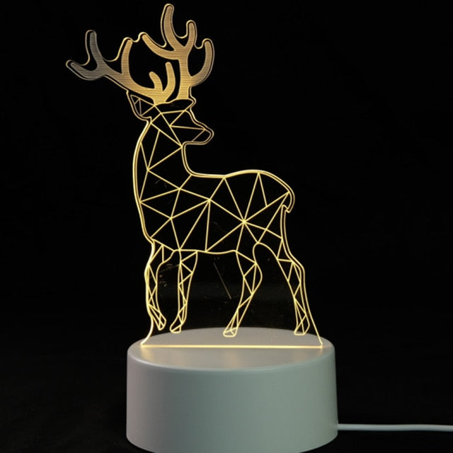 EnchantLight 3D LED Lamps - CozyWhims Deer