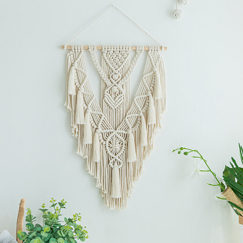 Tapestry Woven Large Handmade Wall Pendant Indoor Bedroom - CozyWhims Happiness-tapestry