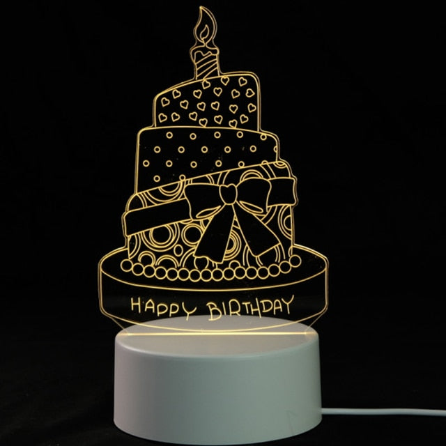 EnchantLight 3D LED Lamps - CozyWhims Cake