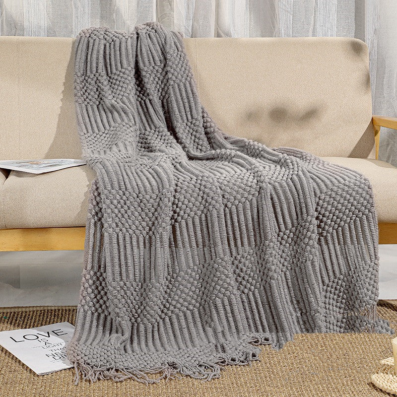 Pure Color Air Conditioning Blanket Cover Blanket Sofa Blanket Office Nap Blanket