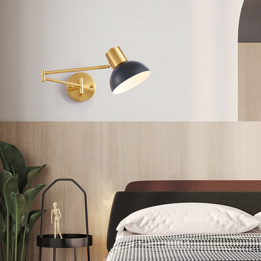 Modern Minimalist Double-section Rocker Arm Wall Lamp Bedroom - CozyWhims 