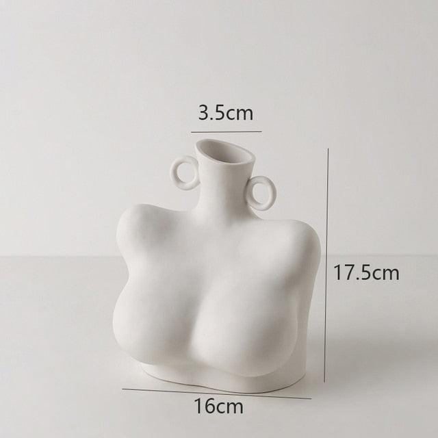 Home Décor Sculpture Ceramic Vase - CozyWhims B-1