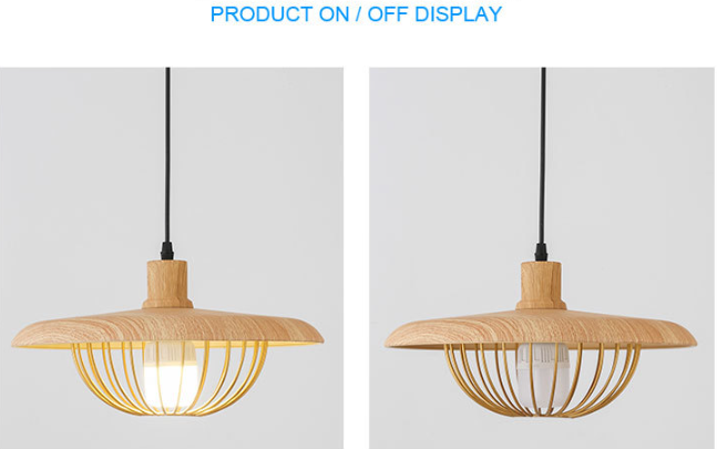 Simple Creative Macaron Led Flying Saucer Chandelier - CozyWhims Light-wood-color-35CM-small