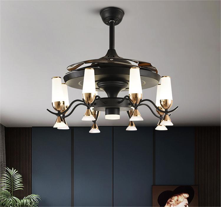 Modern Home Chandelier With Electric Fan - CozyWhims 