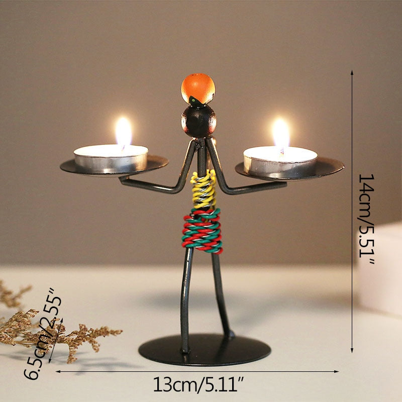 Nordic Metal Candlestick - CozyWhims J-14cm