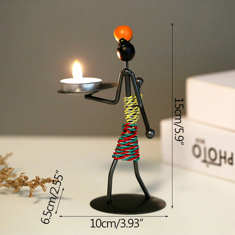 Nordic Metal Candlestick - CozyWhims L-15cm