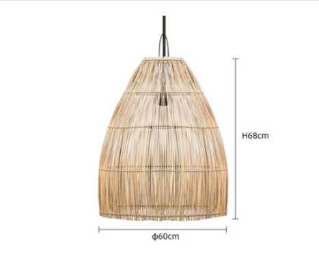 Zen Rattan Chandelier - CozyWhims Dark-khaki