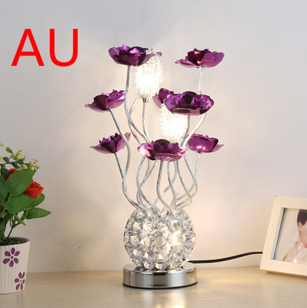 Stylish and simple modern dining table and bedside lamp - CozyWhims Purple-silver-AU