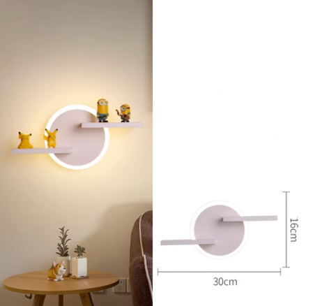 Minimalist art living room wall decoration lamps - CozyWhims White-round