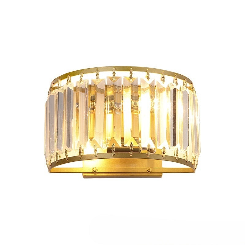 Crystal Cascade Wall Lamp - CozyWhims Three-Color-Light-Golden