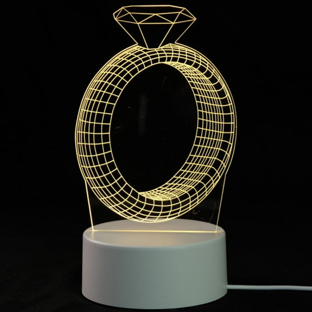 EnchantLight 3D LED Lamps - CozyWhims Ring