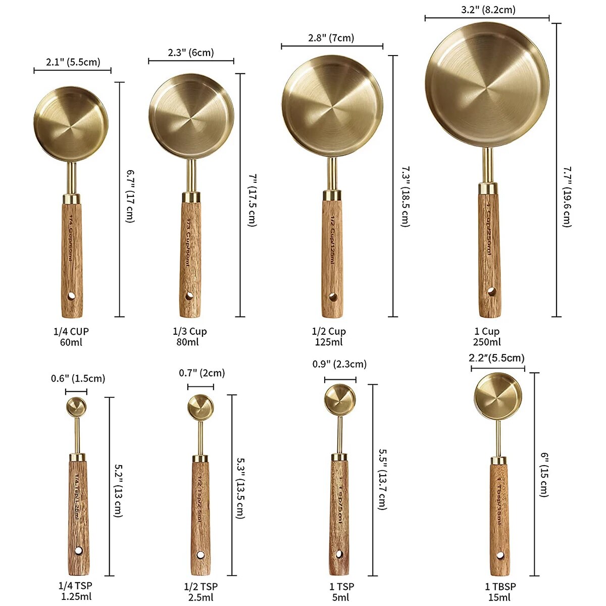 Measuring Cups and Spoon Set - CozyWhims 1-set