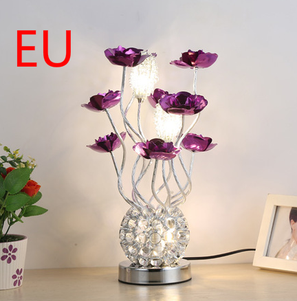 Stylish and simple modern dining table and bedside lamp - CozyWhims Purple-silver-EU