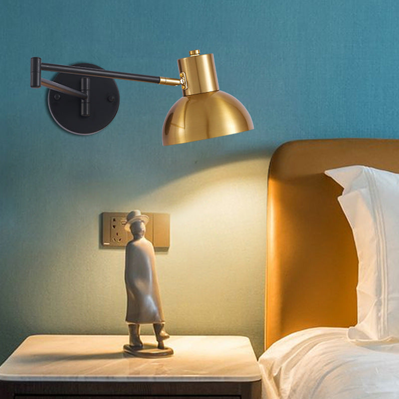 Modern Minimalist Double-section Rocker Arm Wall Lamp Bedroom - CozyWhims 