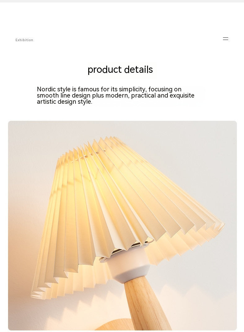 Modern Minimalist LED Pleated Umbrella Wall Lamp - CozyWhims 