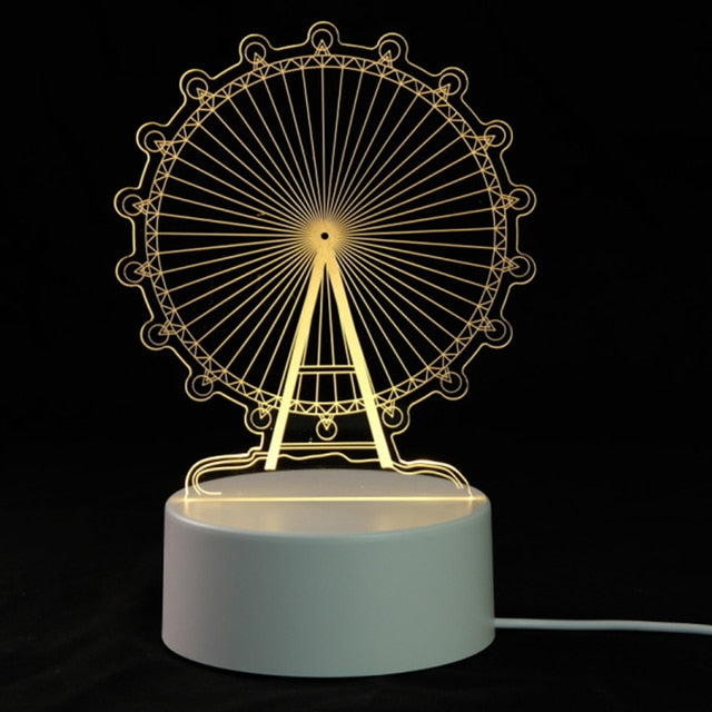 EnchantLight 3D LED Lamps - CozyWhims Ferris-Wheel