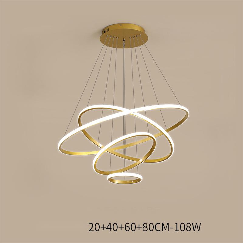 Living Room Chandelier Dining Room Lamp Intelligent Simple Household Chandelier - CozyWhims Gold-108W-20x40x60x80CM-Mijia-Intelligence