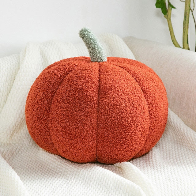 Stuffed Pumpkin Pillow Toy - CozyWhims Red-Pumpkin-About-20-cm