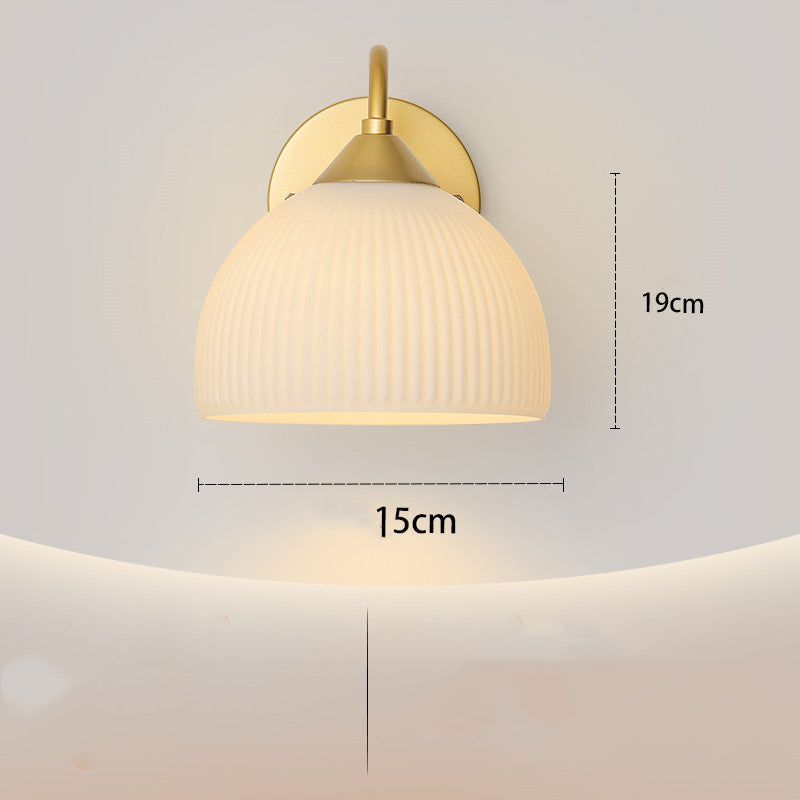 Simple Postmodern Corridor Creative Living Room Glass Lamps - CozyWhims Gold-white-Trichromatic-light