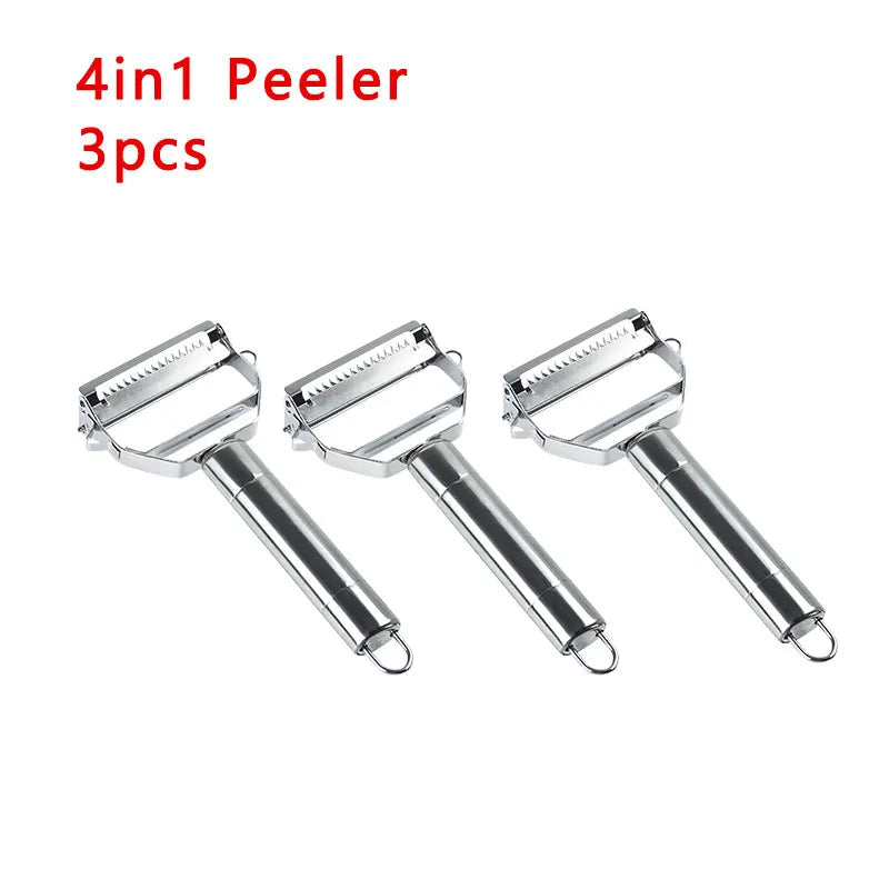 Stainless Steel Kitchen Vegetable Peeler - CozyWhims 4-in-1-3pcs