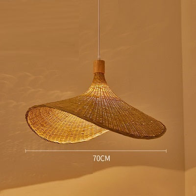 Zen Bamboo Glow Chandelier - CozyWhims 70cm-Without-light-source