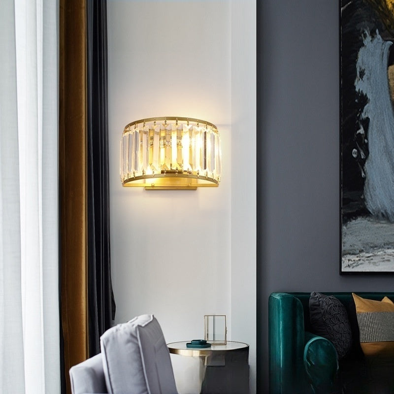 Crystal Cascade Wall Lamp - CozyWhims 