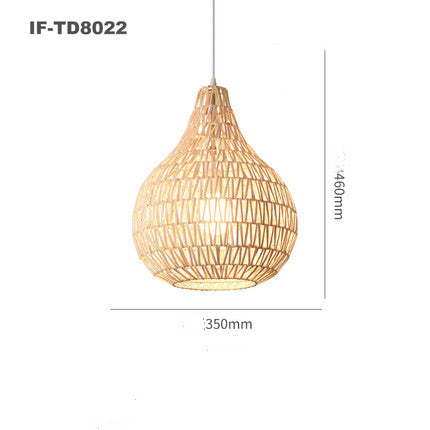 Zen Rattan Chandelier - CozyWhims Brown