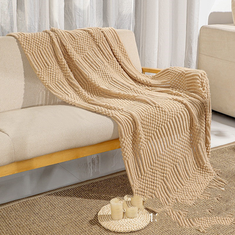 Pure Color Air Conditioning Blanket Cover Blanket Sofa Blanket Office Nap Blanket