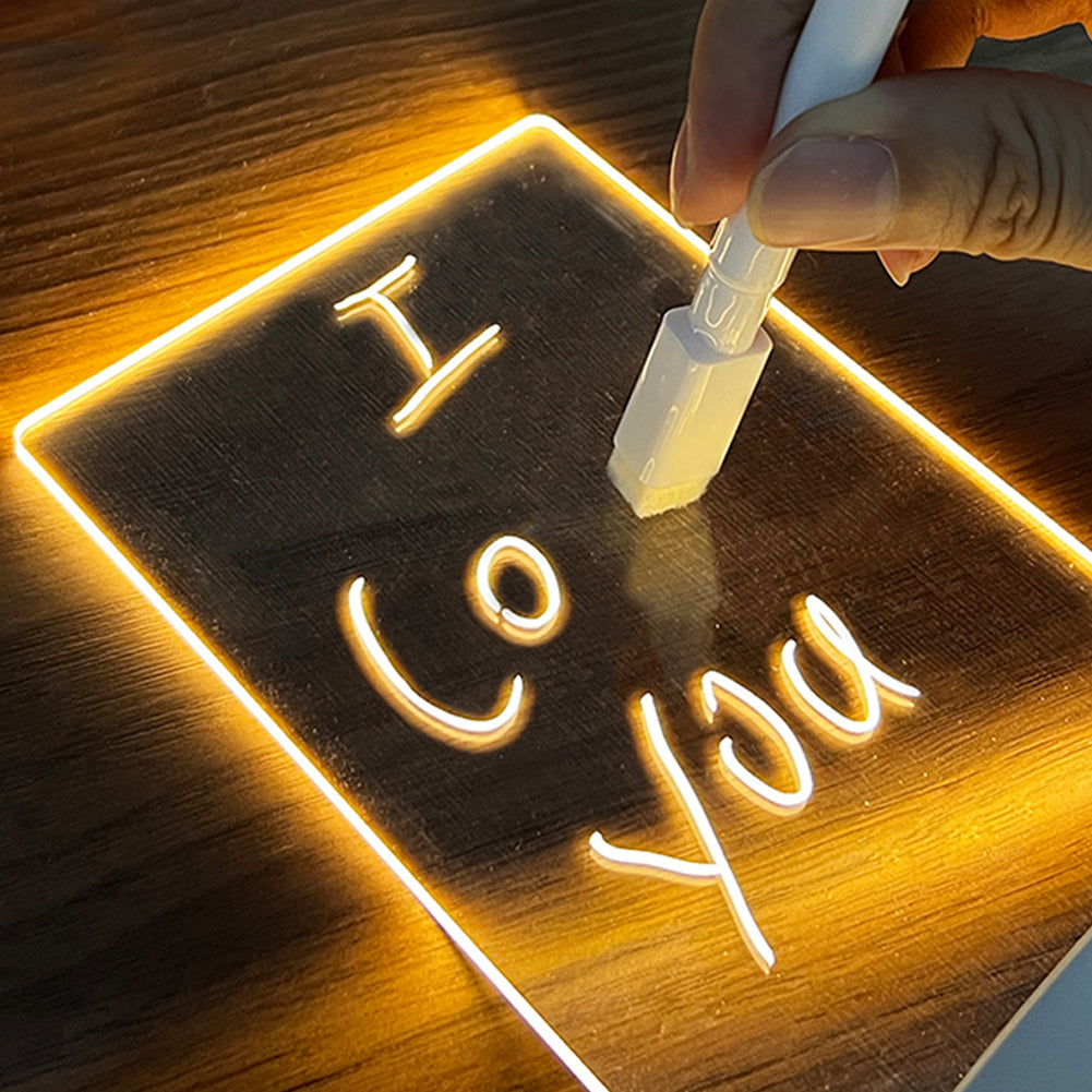 Creative Note Board Creative Led Night Light USB Message Board Holiday Light With Pen Gift For Children Girlfriend Decoration Night Lamp - CozyWhims 